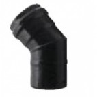 Coude poêle à granulé émaillé noir mat diamètre 80