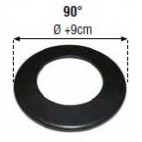 Rosace poêle à granulés laqué noir mat