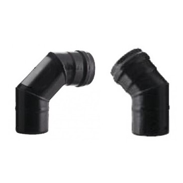 Coude po&ecirc;le &agrave; granul&eacute; &eacute;maill&eacute; noir mat