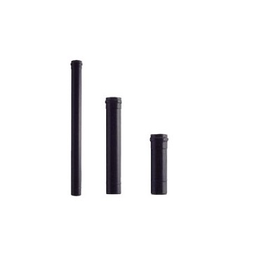 Tuyau po&ecirc;le &agrave; granul&eacute;s &eacute;maill&eacute; noir mat