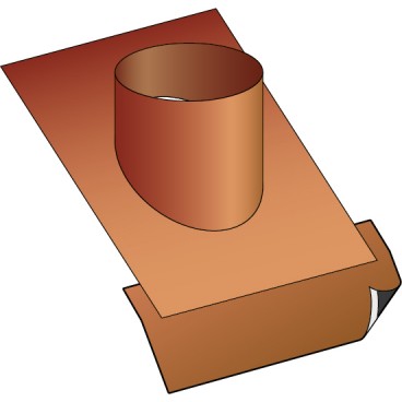 Universelle avec kit d'&eacute;tanch&eacute;it&eacute; ( si tuiles inconnues ou plates ) Ronde inox galva diam. int. 150