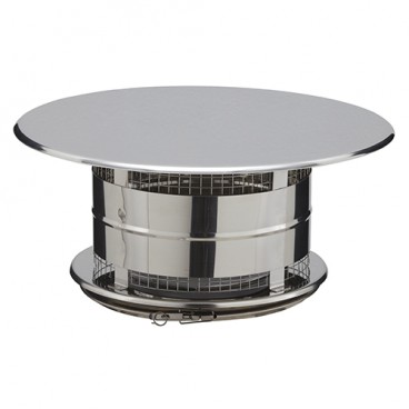 Chapeau aspirateur anti-oiseau conduit Inox-Inox