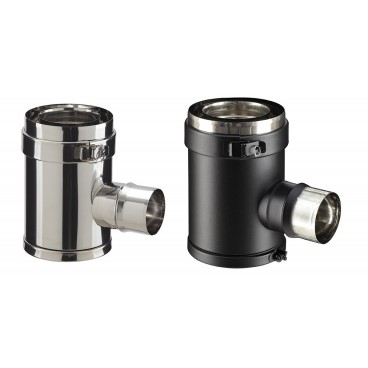 T&eacute; de branchement po&ecirc;le &agrave; granul&eacute; bois