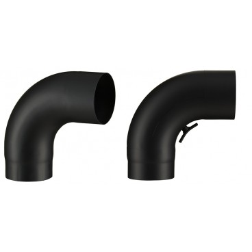 Coude &agrave; 90&deg; (option trappe de visite) acier peint 2 mm