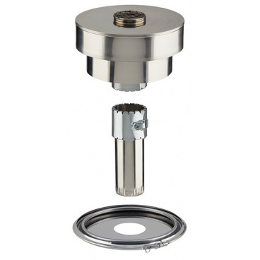 Kit d'adaptation pour conduit de fum&eacute;e isol&eacute; sortie de toit Inox-Galva