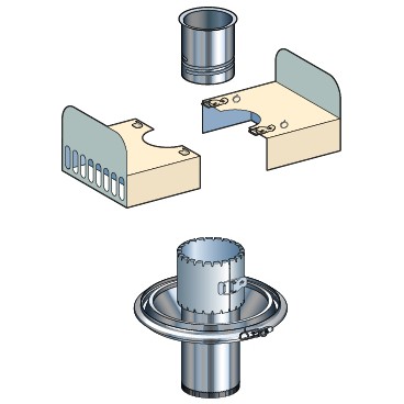 Kit d'adaptation pour sortie de toit Provence