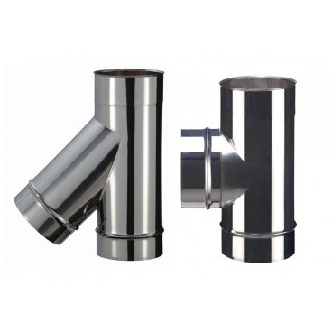 T&eacute; nu 90&deg;/135&deg; Inox SOI