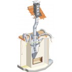 Pack échangeur Ø125 pour insert (H:450mm)