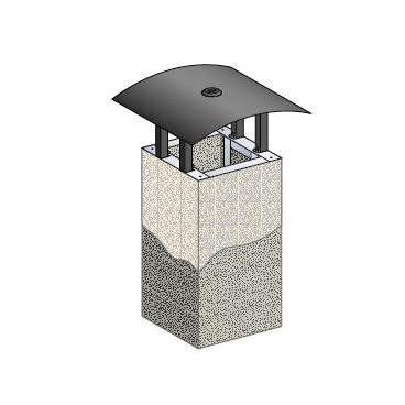 Cape pour conduit de fum&eacute;e ma&ccedil;onn&eacute;