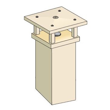Sortie de toit Tradinov ventilation carr&eacute;e avec conduit Galva