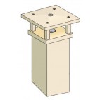 Sortie de toit Tradinov ventilation carrée crépi conduit Galva