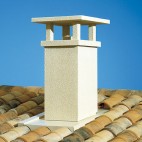 Sortie de toit Tradinov ventilation carrée crépi conduit Galva