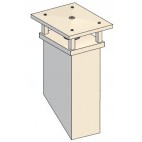 Sortie de toit Tradinov ventilation rectangulaire crépi 1V avec conduit Galva