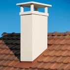 Sortie de toit Tradinov ventilation rectangulaire crépi 1V avec conduit Galva