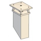 Sortie de toit Tradinov ventilation rectangulaire crépi 150 avec conduit Galva Ø 160