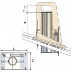 Sortie de toit Provence ventilation crépi 150 avec conduit Galva Ø 160