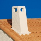 Sortie de toit Provence ventilation crépi 150 avec conduit Galva Ø 160