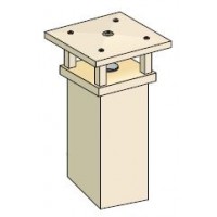 Sortie de toit Tradinov ventilation carr&eacute;e avec conduit PVC &Oslash; 100