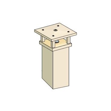 Sortie de toit Tradinov ventilation assainissement carr&eacute;e avec conduit PVC &Oslash; 100