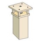 Sortie de toit Tradinov ventilation carrée avec conduit PVC Ø 100