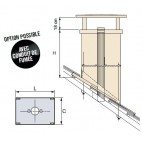 Sortie de toit Tradinov ventilation rectangulaire avec conduit PVC Ø 100