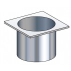 Collerette d'adaptation sur conduit inox