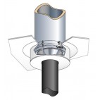 Finition plafond pour conduit isolé Inox-Galva Ø150