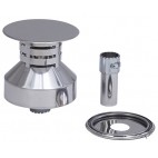 Kit d'adaptation pour conduit de fumée isolé sortie de toit ronde Inox-Galva