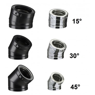 Coudes 15&deg;, 30&deg; et 45&deg; Therminox TI