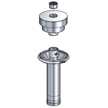 Kit conduit pour sortie de toit Tradinov conduit Poujoulat &Oslash; 230 Inox-Galva