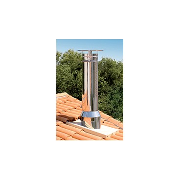 Sortie de toit Ronde grand mod&egrave;le conduit Inox-Galva