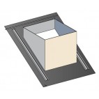 Embase étanchéité ardoises pour sortie de toit carrée grande hauteur