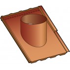 Embase étanchéité tuiles pour sortie de toit Ronde pour gamme therminox